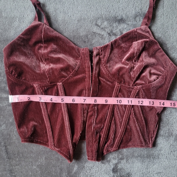 dark pink corset / tank top - Picture 3 of 3